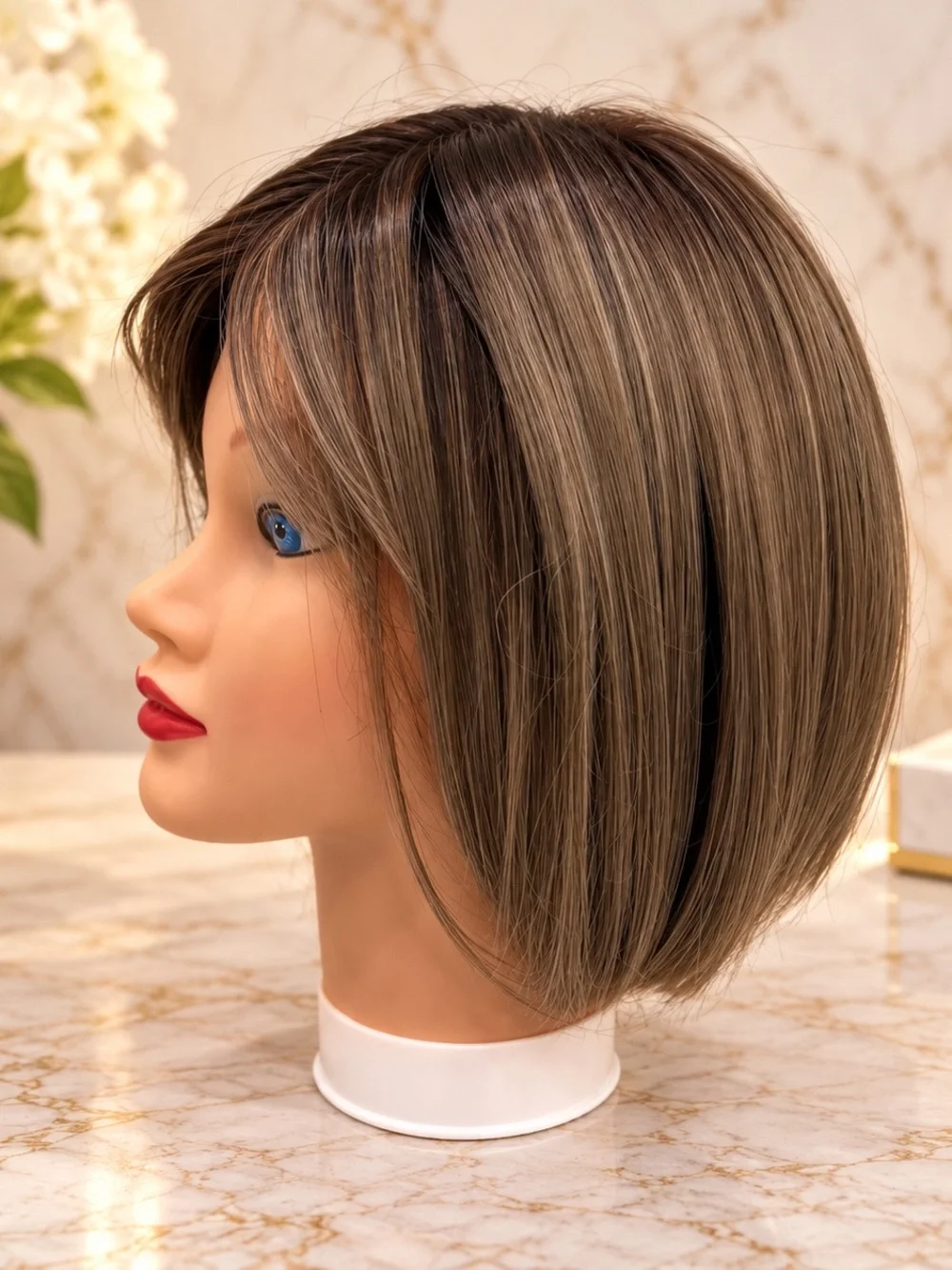 Ombre Ash Blonde Sensationnel Synthetic Cloud 9 Swiss Lace Short Wig
